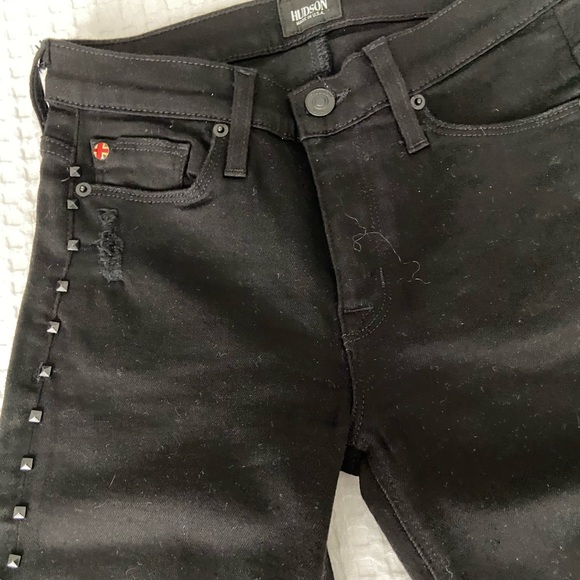 Hudson Black Skinny Rockstud Jeans - Picture 9 of 10